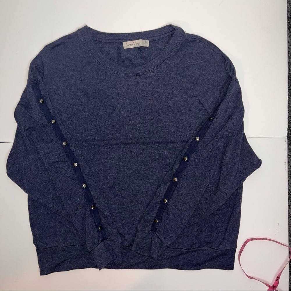 Summer & Sage Cozy Top With Snap Sleeves